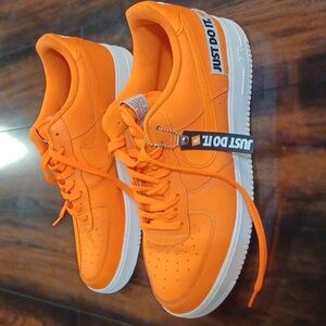 NIKE AIR AirForce 1 Orange Men's 14